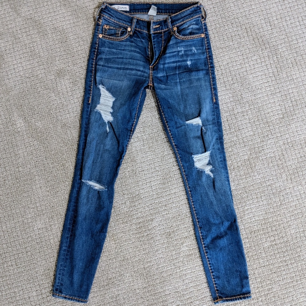 True Religion🍍Super T Halle Cropped Jeans